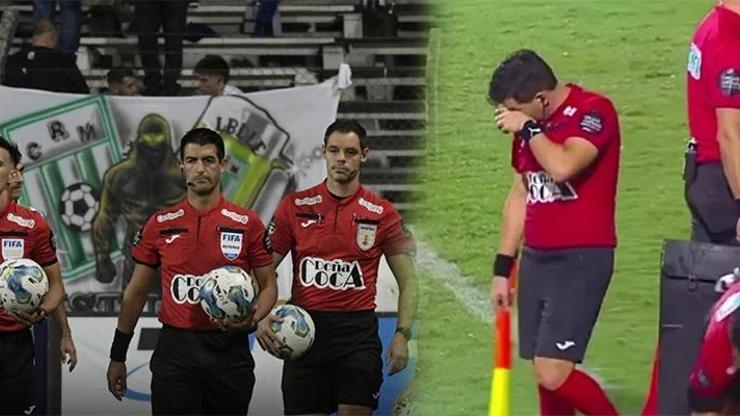 Uruguayda hakeme taş atılınca futbola ara verildi