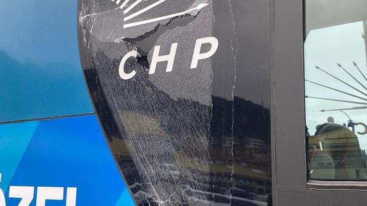 Trabzonda CHP otobüsüne taşlı saldırı Valilikten açıklama
