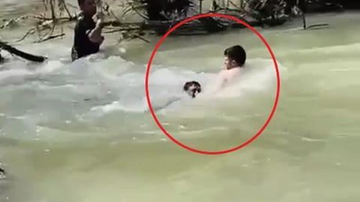 Serpme ağ boynuna dolanınca boğulma tehlikesi geçirdi