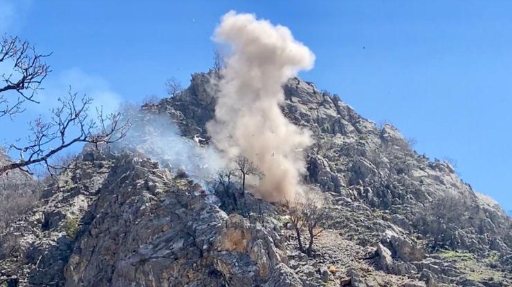 MİT’in tespit ettiği teröristlerin kullandığı 2 mağara imha edildi