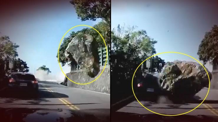 Tayvandaki depremden korkunç görüntü: Otomobil kağıt gibi ezildi