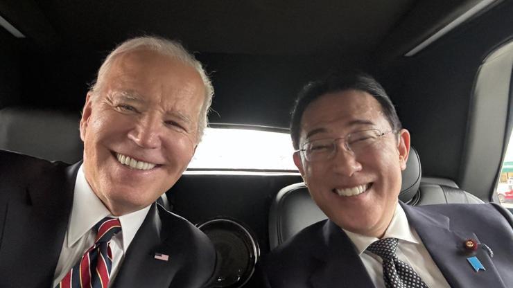 Bidendan selfie ile karşılama mesajı: Japonya Başbakanı Kişida Beyaz Sarayda