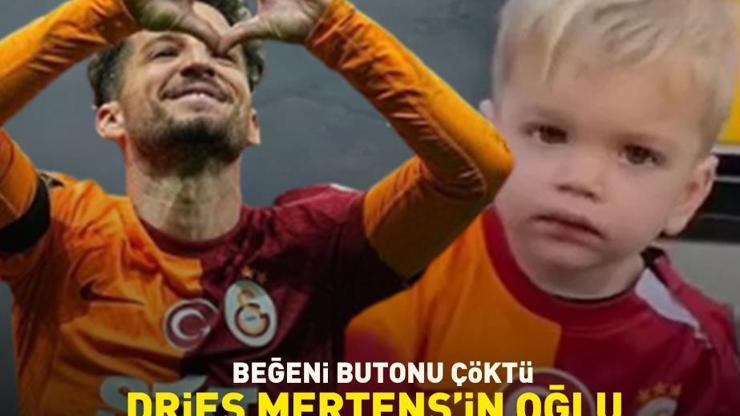 Galatasarayın yıldızı Dries Mertensin oğlu 23 Nisanı böyle kutladı Beğeni butonu çöktü
