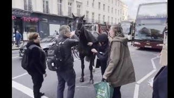 Süvari atları Londra caddelerinde dört nala koştu: Atlar dahil yaralılar var