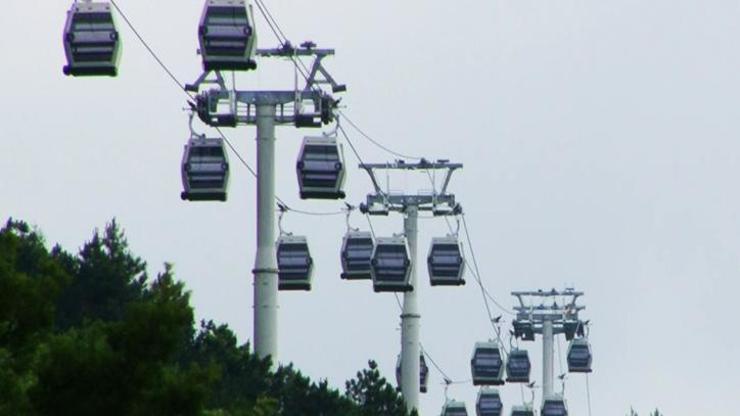 Ruhsatsız teleferik hattına mühür