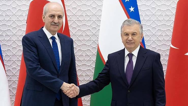 TBMM Başkanı Kurtulmuş, Özbekistan Cumhurbaşkanıyla görüştü