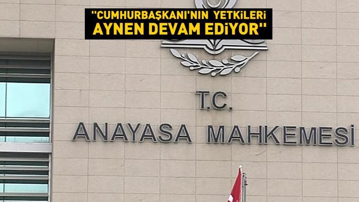 Uçum: Cumhurbaşkanının  yetkileri aynen devam ediyor Anayasa Mahkemesinin KHK iptali