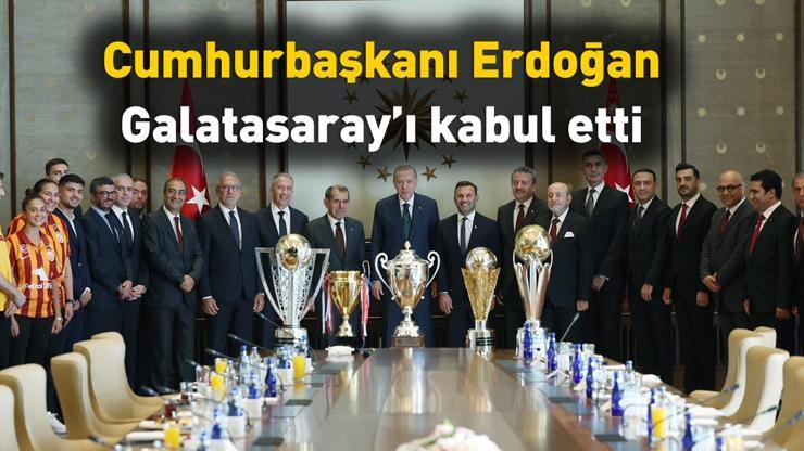 Cumhurbaşkanı Erdoğan, Süper Lig şampiyonu Galatasarayı kabul etti