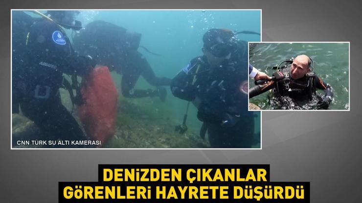 Boğazda temizlik zamanı CNN TÜRK su altı kamerası denizin dibini görüntüledi