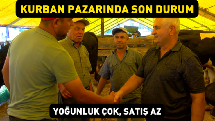 Kurban pazarında son durum: Yoğunluk çok, satış az...