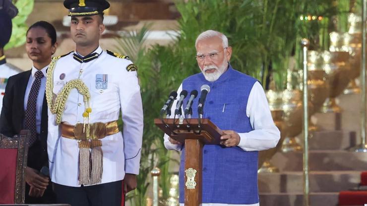 Hindistanda 3. kez Modi dönemi Yemin ederek görevine başladı