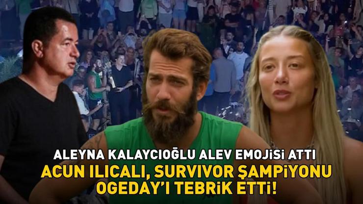 Aleyna Kalaycıoğlu alev attı Acun Ilıcalı, Survivor şampiyonu Ogedayı bakın nasıl tebrik etti