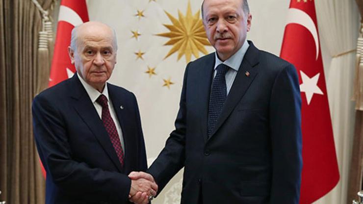 Cumhurbaşkanı Erdoğan ile Devlet Bahçeli bayramlaştı