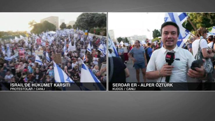 CNN TÜRK eylemlerin kalbinden aktarıyor Katliam kabinesi dağıtıldı, Netanyahu istifa edecek mi