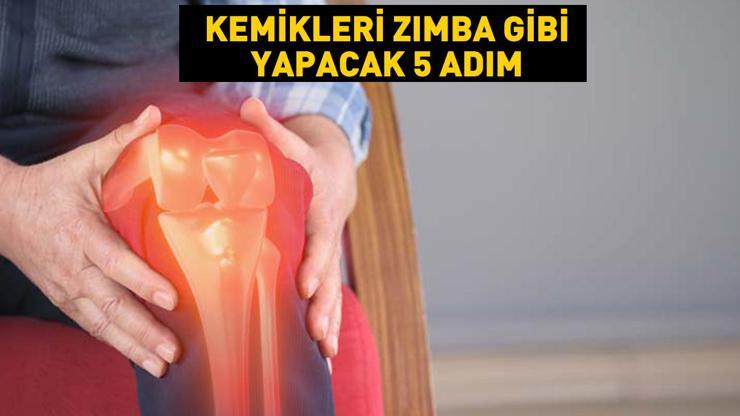 İşte zımba gibi kemiklerin 5 sırrı Bu adımlarda güçlü kemiklere sahip olmak mümkün Kalsiyum ve D vitamini...