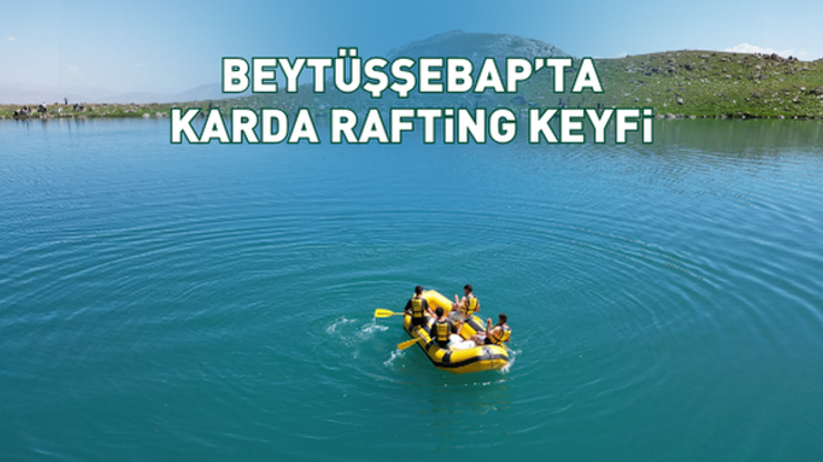 Şırnakın Faraşin Yaylasında karda rafting heyecanı