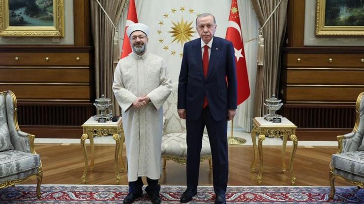 Erdoğan, Diyanet İşleri Başkanı Erbaş’ı kabul etti