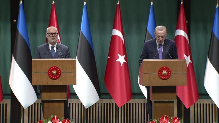 Estonya Cumhurbaşkanı Ankarada: Cumhurbaşkanı Erdoğan ve Karisten ortak basın toplantısı