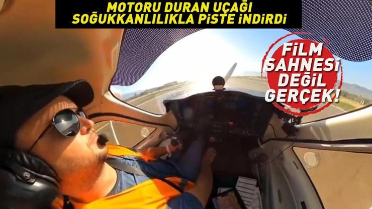 Film sahnesi değil gerçek: Motoru duran uçağı soğukkanlılıkla piste indirdi