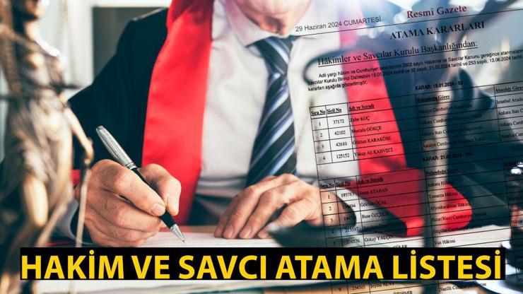 HSK atamaları Resmi Gazete: Hakim ve savcı atama listesi sorgulama 29 Haziran 2024