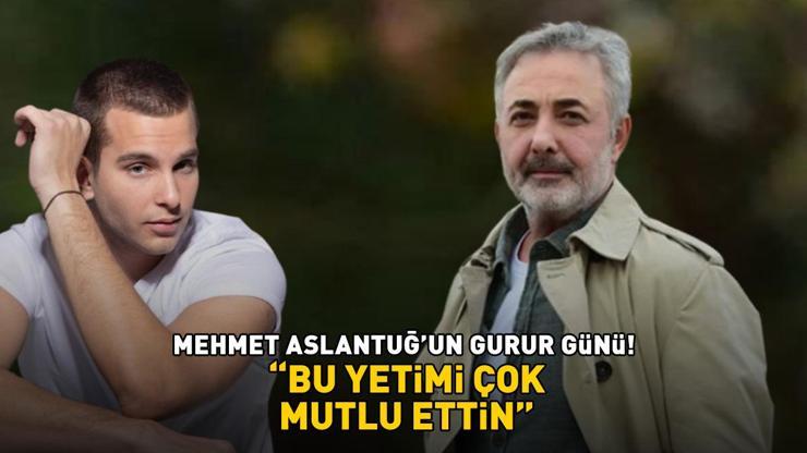 Mehmet Aslantuğun gurur günü Oğlu Can mezun oldu Bu yetimi çok mutlu ettin