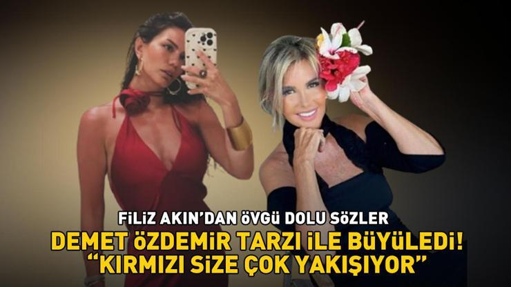 Yeşilçamın yıldızı Filiz Akından Demet Özdemire övgü dolu sözler: Kırmızı size çok yakışıyor