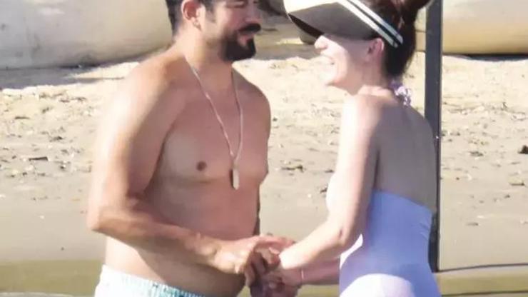 Denizde aşk başkadır Fahriye Evcen ve Burak Özçivitin romantik anları