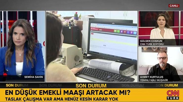 SON DAKİKA HABERİ: En düşük emekli maaşı artacak mı CNN TÜRK Editörü yeni çalışmayı anlattı