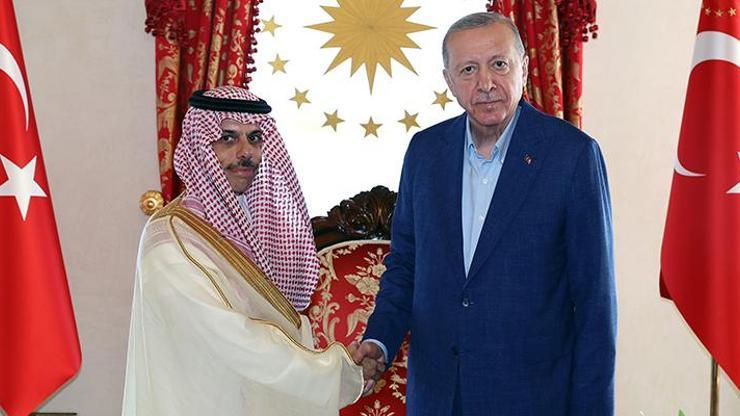 Cumhurbaşkanı Erdoğan Suudi Arabistan Dışişleri Bakanı Al-Saudu kabul etti