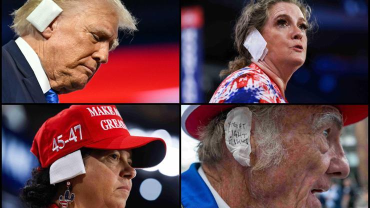 ABD’de “Trump” modası: Bandajla geziyorlar