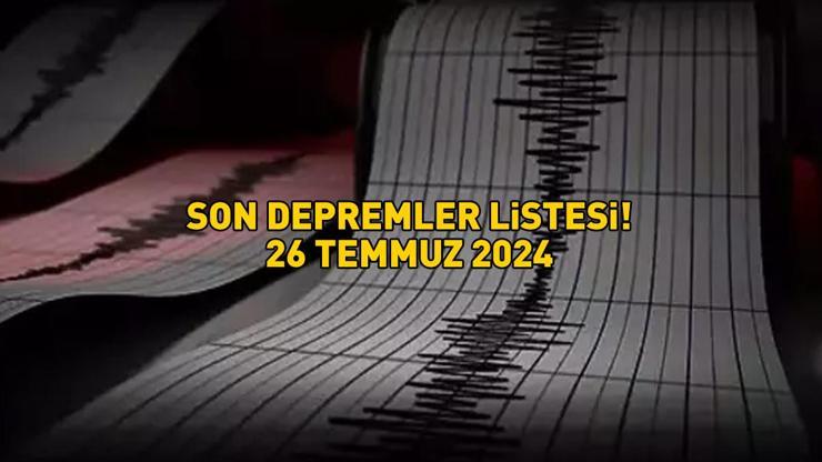BİNGÖLDE DEPREM 26 TEMMUZ 2024: Bingölde deprem mi oldu, nerede, kaç şiddetinde Muş, Erzurum, Malatya ve Elazığdan da hissedildi