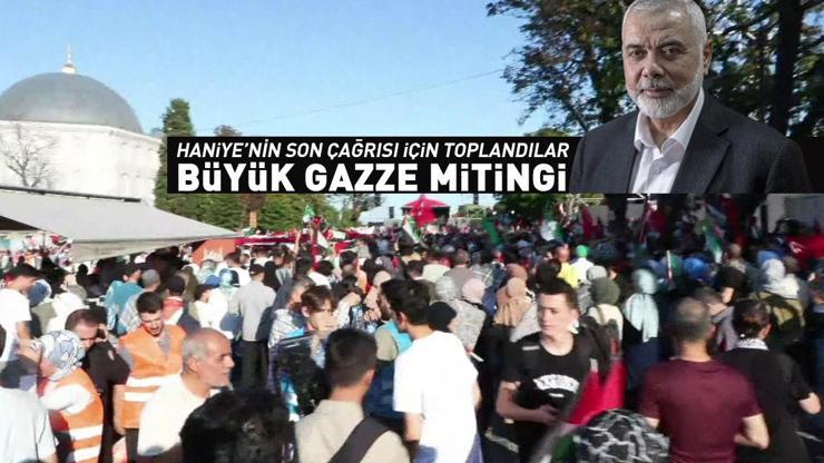 Haniyenin son çağrısı için toplandılar Ayasofya Meydanında büyük Gazze Mitingi