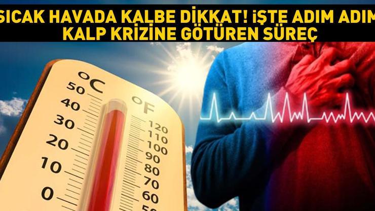 Sıcak hava kalbi böyle vuruyor İşte adım adım kalp krizine götüren süreç... Uzman isimden kalp hastalarına Su, klima ve güneş uyarısı