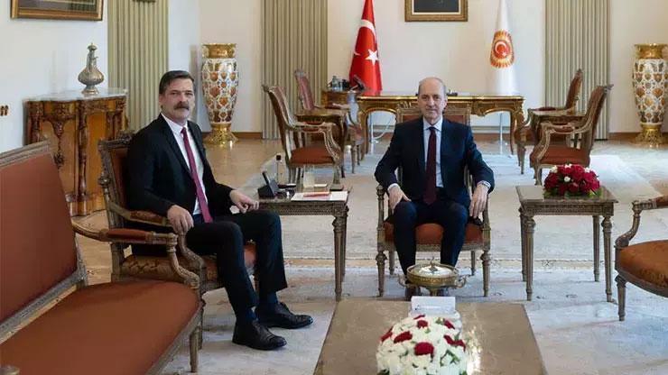 TBMM Başkanı Numan Kurtulmuş, TİP Genel Başkanı Erkan Başı kabul etti