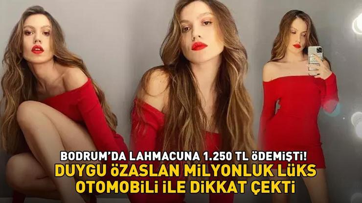 Bodrumda lahmacuna 1.250 TL ödemişti Fenomen Duygu Özaslan’ın milyonluk lüks otomobili Gören bir daha baktı