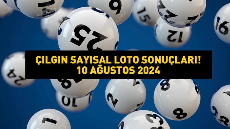 ÇILGIN SAYISAL LOTO SONUÇLARI AÇIKLANDI 10 AĞUSTOS 2024 Milli Piyango Online 162.650.706,83 TL büyük ikramiyeli Çılgın Sayısal Loto sonuçları