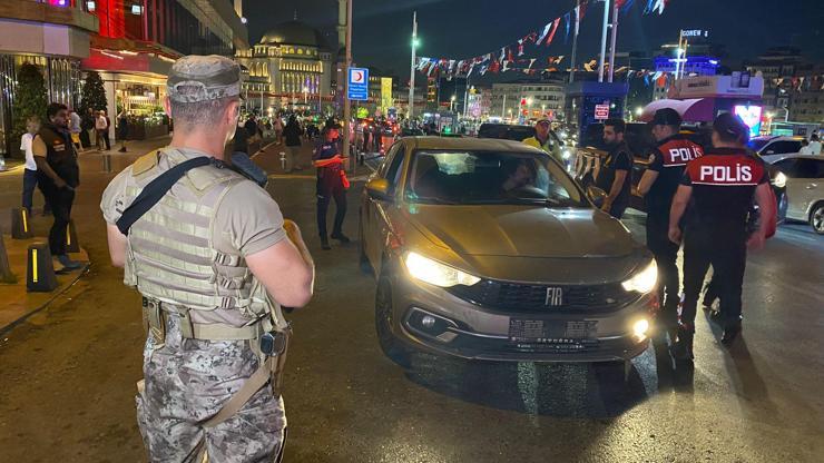 Beyoğlunda helikopter destekli Huzur İstanbul denetimi