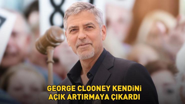 Hollywood yıldızı George Clooney kendini açık artırmaya çıkardı Teklifin 60 bin dolara kadar çıkması bekleniyor