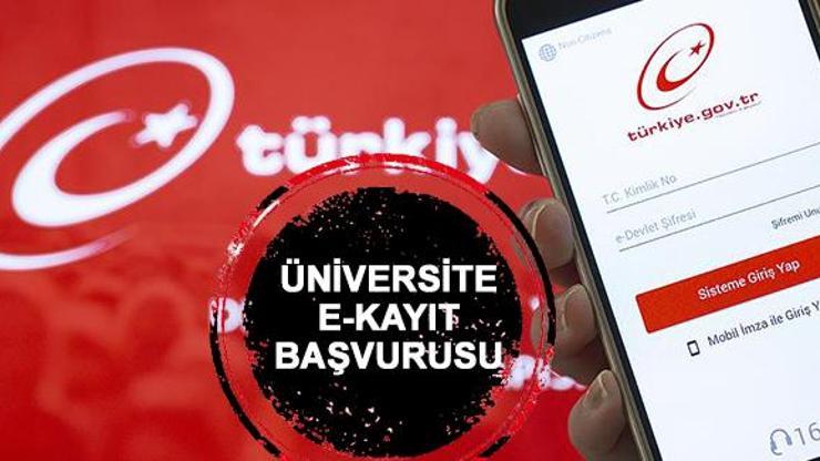 ÜNİVERSİTE E-KAYIT NASIL YAPILIR E-devlet YÖK e-kayıt başvuru ekranı (YKS 2024 elektronik kayıt)