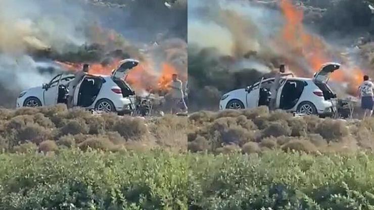 İzmirde mangal ateşinden yangın çıktı... Akıllara geçen yıl geldi