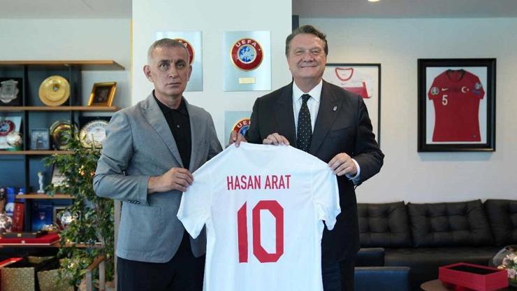 Hasan Arat, İbrahim Hacıosmanoğlu’nu ziyaret etti