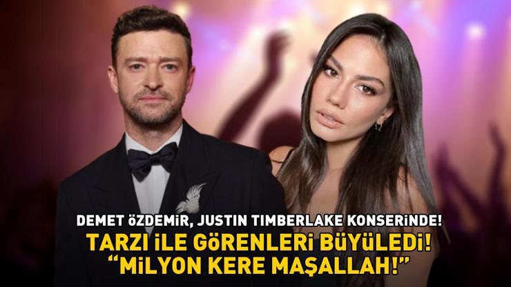 Justin Timberlake konserine giden Demet Özdemir tarzı ile görenleri büyüledi: ‘Milyon kere maşallah’