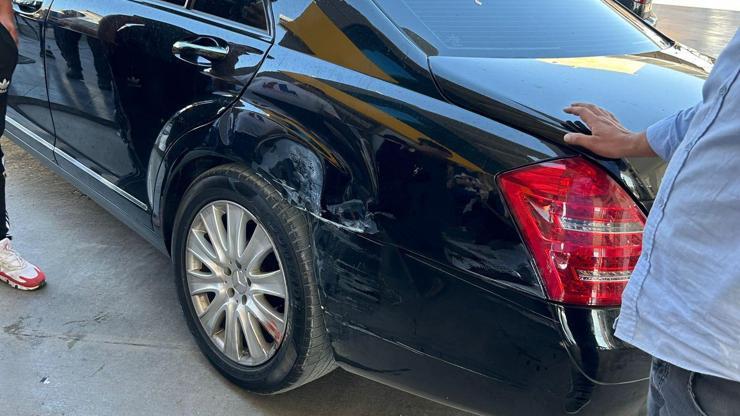 Yozgat'ta otomobil, akaryakıt istasyonuna daldı; o anlar kamerada