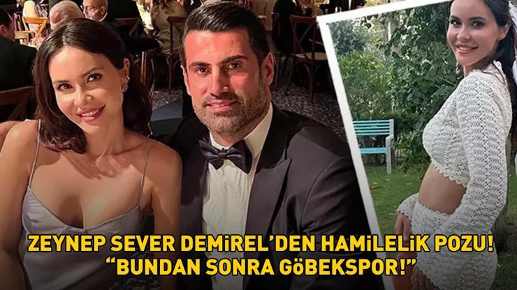 Eski milli futbolcu Volkan Demirelin eşi Zeynep Sever Demirelden hamilelik pozu: Bundan sonra Göbekspor