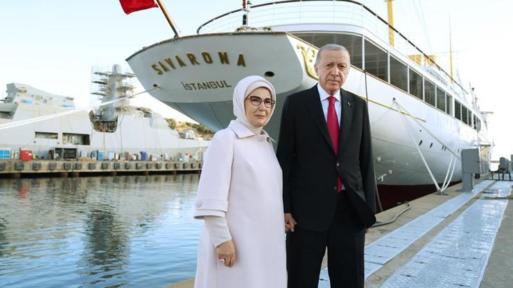 Cumhurbaşkanı Erdoğandan Savarona yatına ziyaret