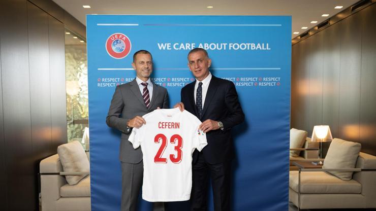 TFF Başkanı Hacıosmanoğlu, UEFA Başkanı Ceferin ile buluştu