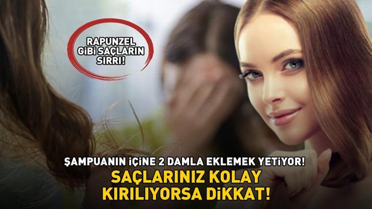 RAPUNZEL GİBİ SAÇLARIN SIRRI Saçlarınız kolay kırılıyorsa çözümü burada Şampuanın içine 2 damla eklemek yetiyor