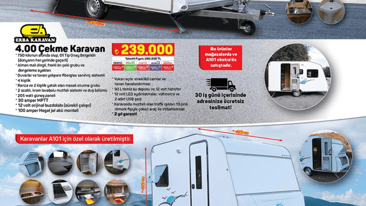 19 Eylül A101 kataloğu 2024: Çekme karavan, Off Road ATV, elektrikli bisiklet bu hafta A101de satışta