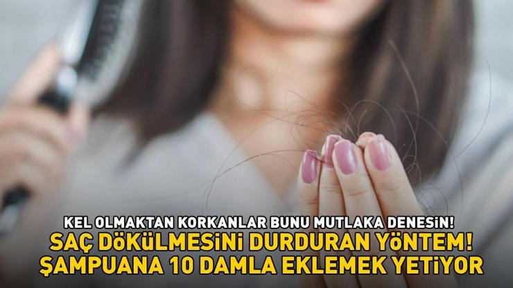 Saç dökülmesini durduran yöntem Kel olmaktan korkanlar bunu mutlaka denesin Şampuana 10 damla eklemek yetiyor