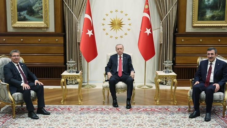 Cumhurbaşkanı Erdoğan, KKTC Başbakanı Ünal Üsteli kabul etti